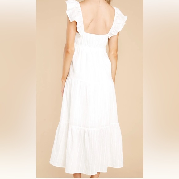 Red Dress, Size L, White Dress - Picture 5 of 5